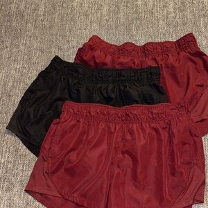 Athletic Works Women's Black and Maroon Shorts